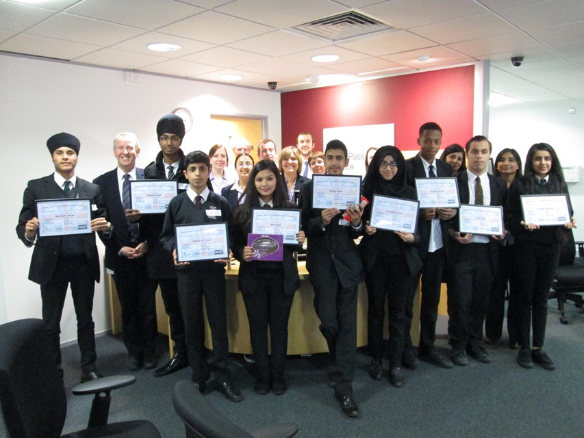 Derby Moor College students receive their certificates