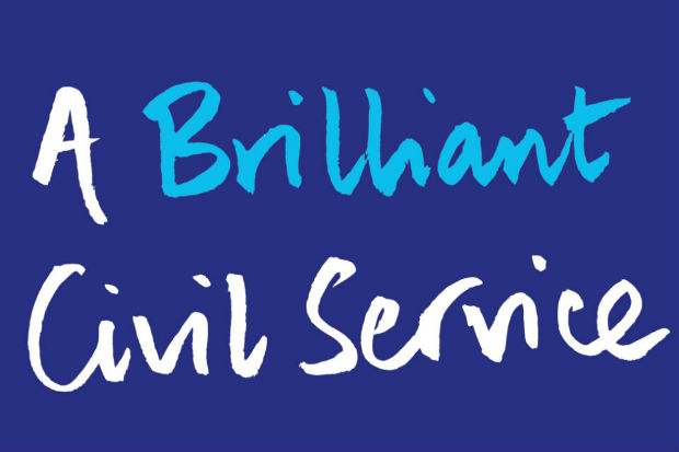 A Brilliant Civil Service written on blue background