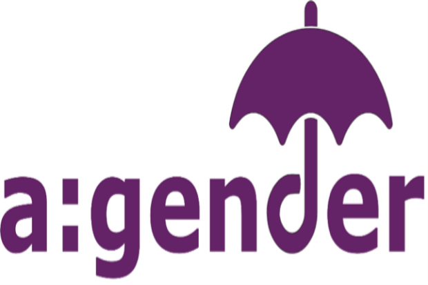 a gender written in purple text on a white background
