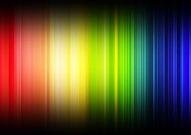 Rainbow coloured lines